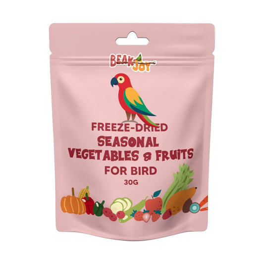 BeakJoy Freeze-Dried Seasonal Vegetables & Fruits Bird Treat – 30 g