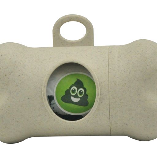 POO BAMBOO Waste Bag Dispenser with natural Vegetable