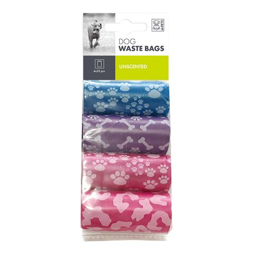 Dog Waste Bags Mixed Colors - 4x20 pcs