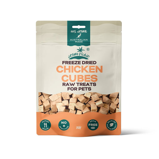 Nature Island Freeze-Dried Chicken Cubes – 80 g
