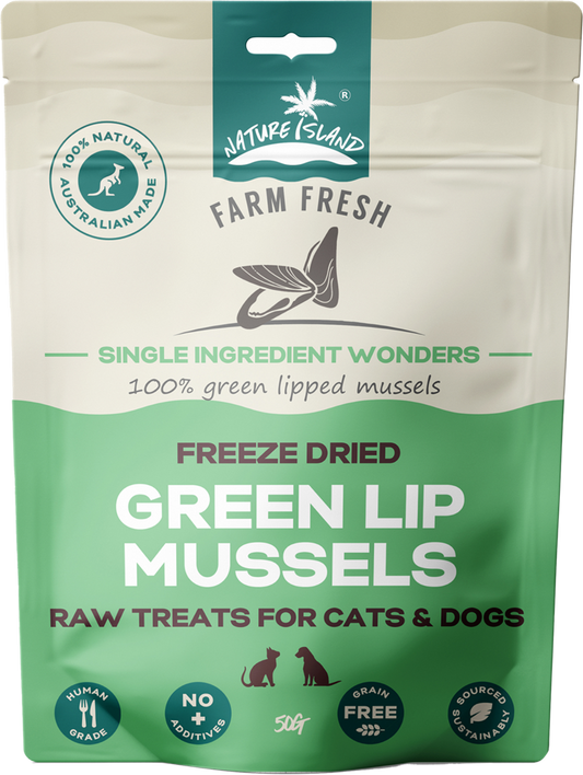 Nature Island Freeze-Dried Green-Lipped Mussels – 50 g