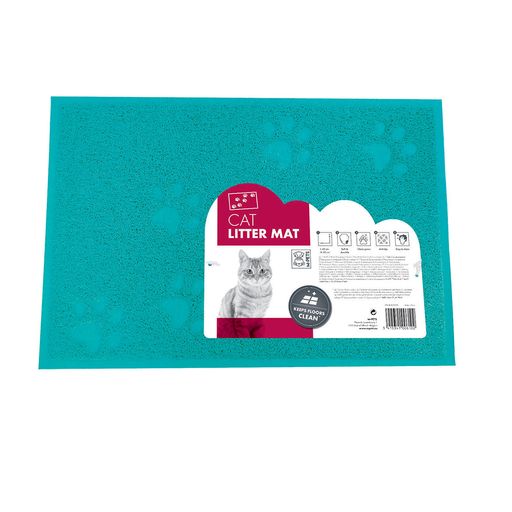 M-PETS FOOTPRINT Cat Litter Mat Blue 42 cm*32 cm