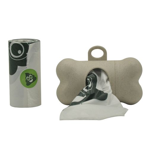 POO BAMBOO Waste Bag Dispenser with natural Vegetable