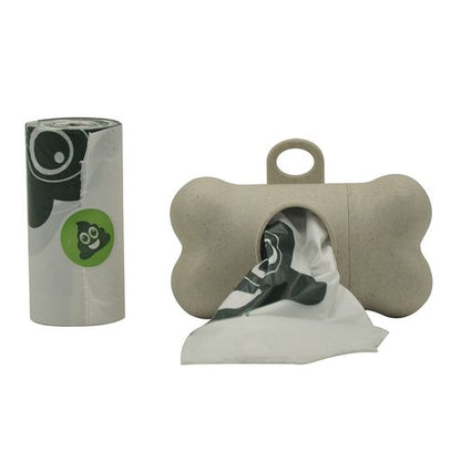 POO BAMBOO Waste Bag Dispenser with natural Vegetable