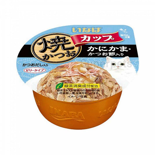 Tuna in Gravy topping Crabstick and Sliced Bonito