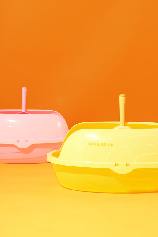 Luuks Up Eggshell Cat Litter Box – Yellow