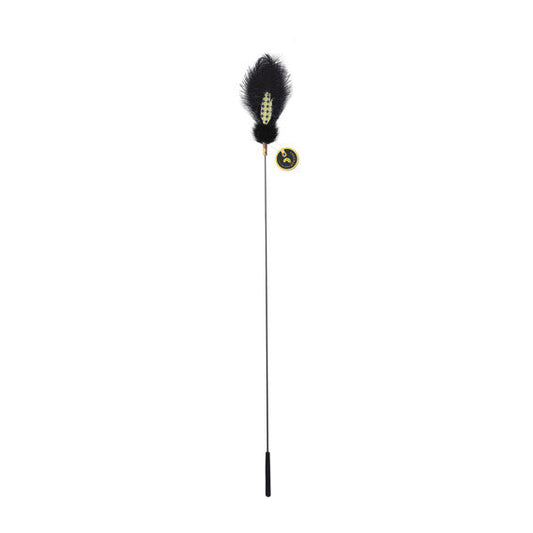 Luuks Up Plume Tail Teaser – Black Yellow Dots