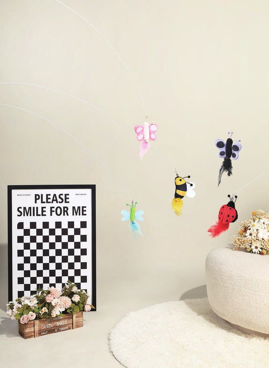 Luuks Up Bug Bounce Cat Teaser – Red Ladybug
