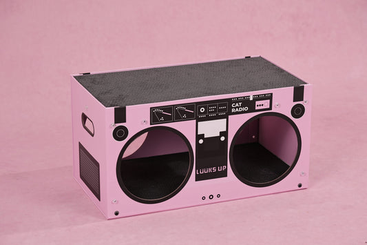 Luuks Up Vintage Tape Recorder Cat House