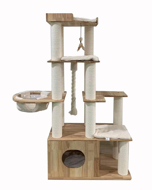 Petsbelle Solid Wood Cat Tree PS474