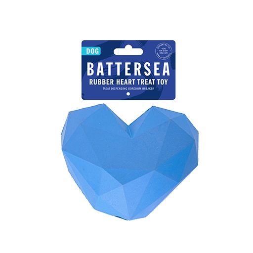 BATTERSEA RUBBER HEART TREAT TOY