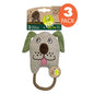 ECO dog toys Corduroy Dog with jute rope ring