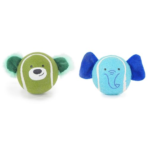 BATTERSEA RUBBER BALL ANIMALS (2PC)