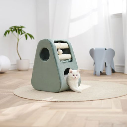 Petsbelle Dune Solid Wood Cat Tree